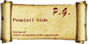 Pospisil Gida névjegykártya